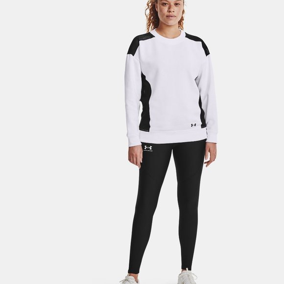 NWT Under Armour Women's Volleyball Oversized Pullover White/Black, Size S/M - Picture 10 of 10
